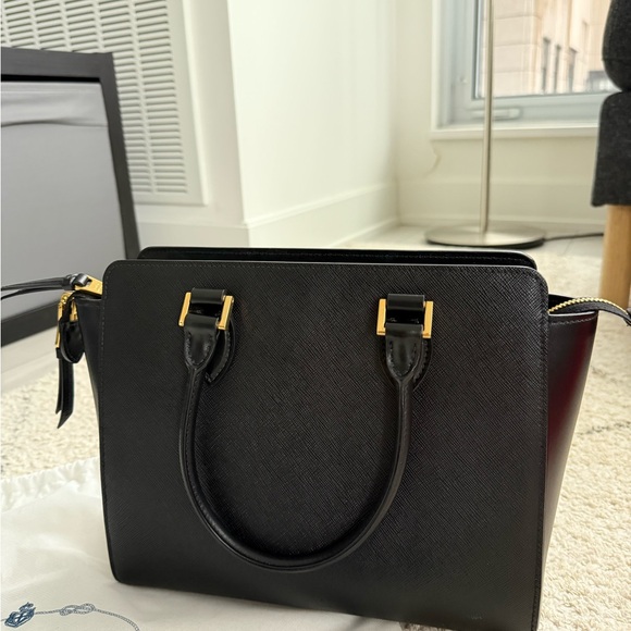 Prada Black Saffiano Leather Satchel - Picture 6 of 11